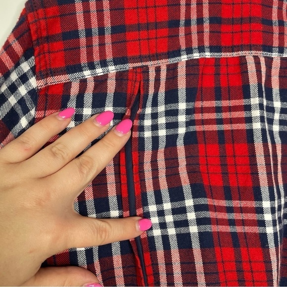 Duluth Trading Co Womens Free Swingin’ Flannel Button Down Shirt Size Xlarge - Picture 3 of 5